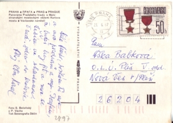 Malostranské mostecké věže + Václavské náměstí 1987 95 005 ●